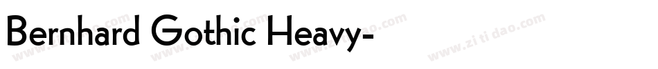 Bernhard Gothic Heavy字体转换
